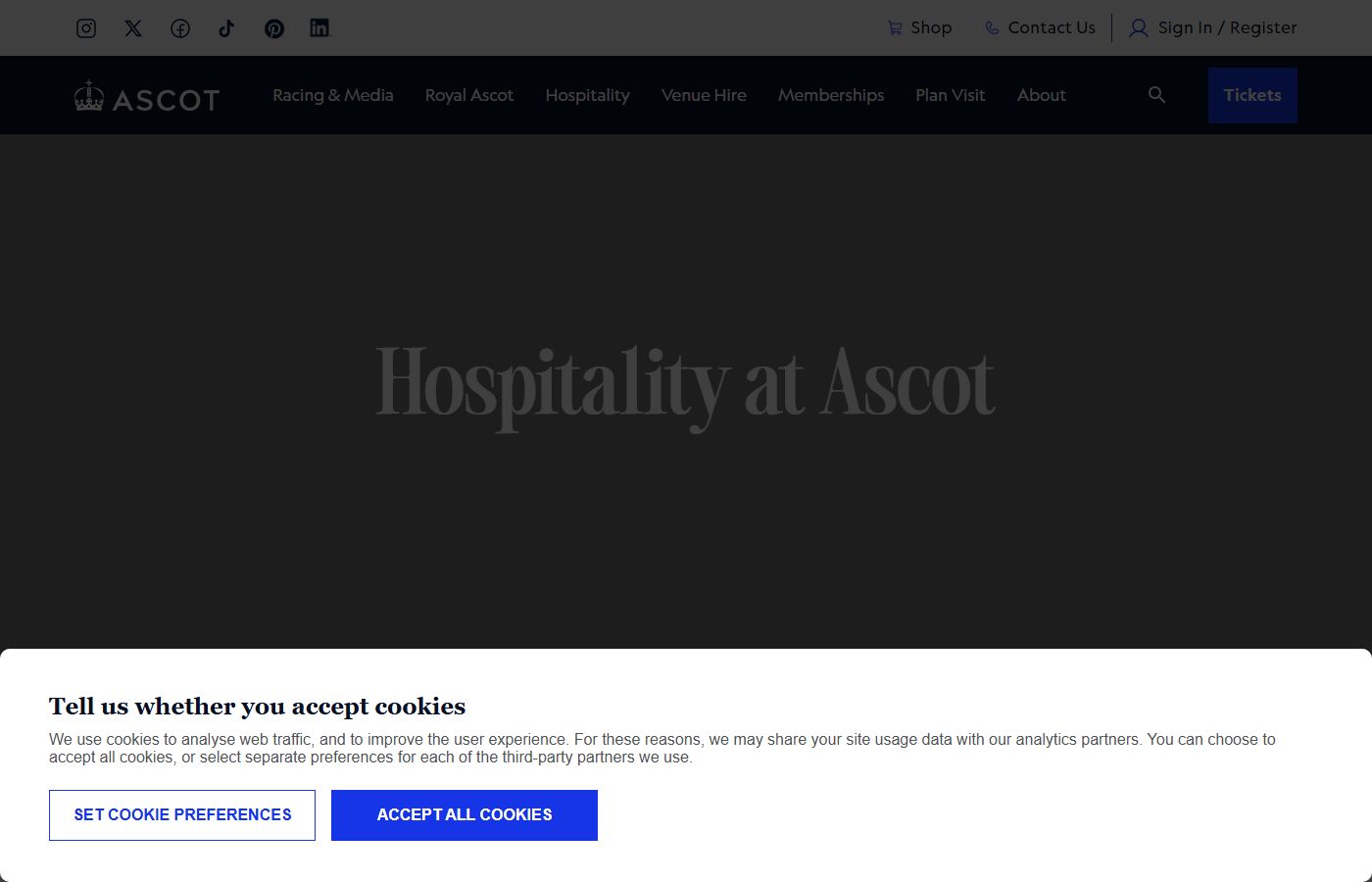 Ascot Racecourse – Hospitality