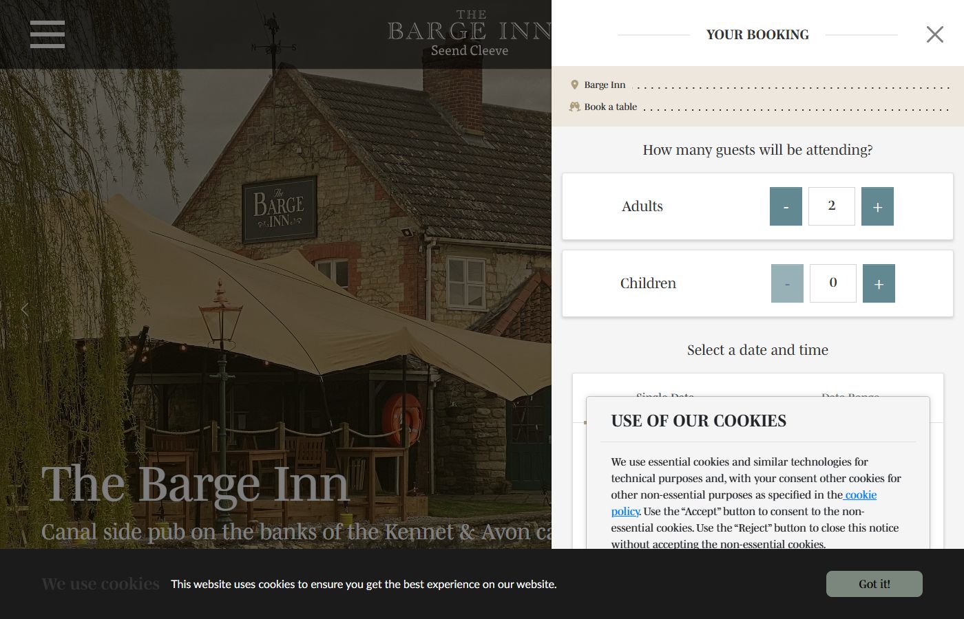 The Barge Inn, Seend Cleeve