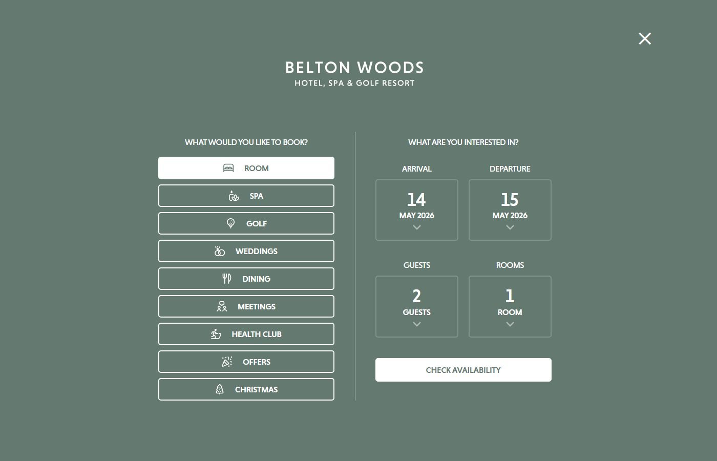 Belton Woods Hotel, Spa & Golf