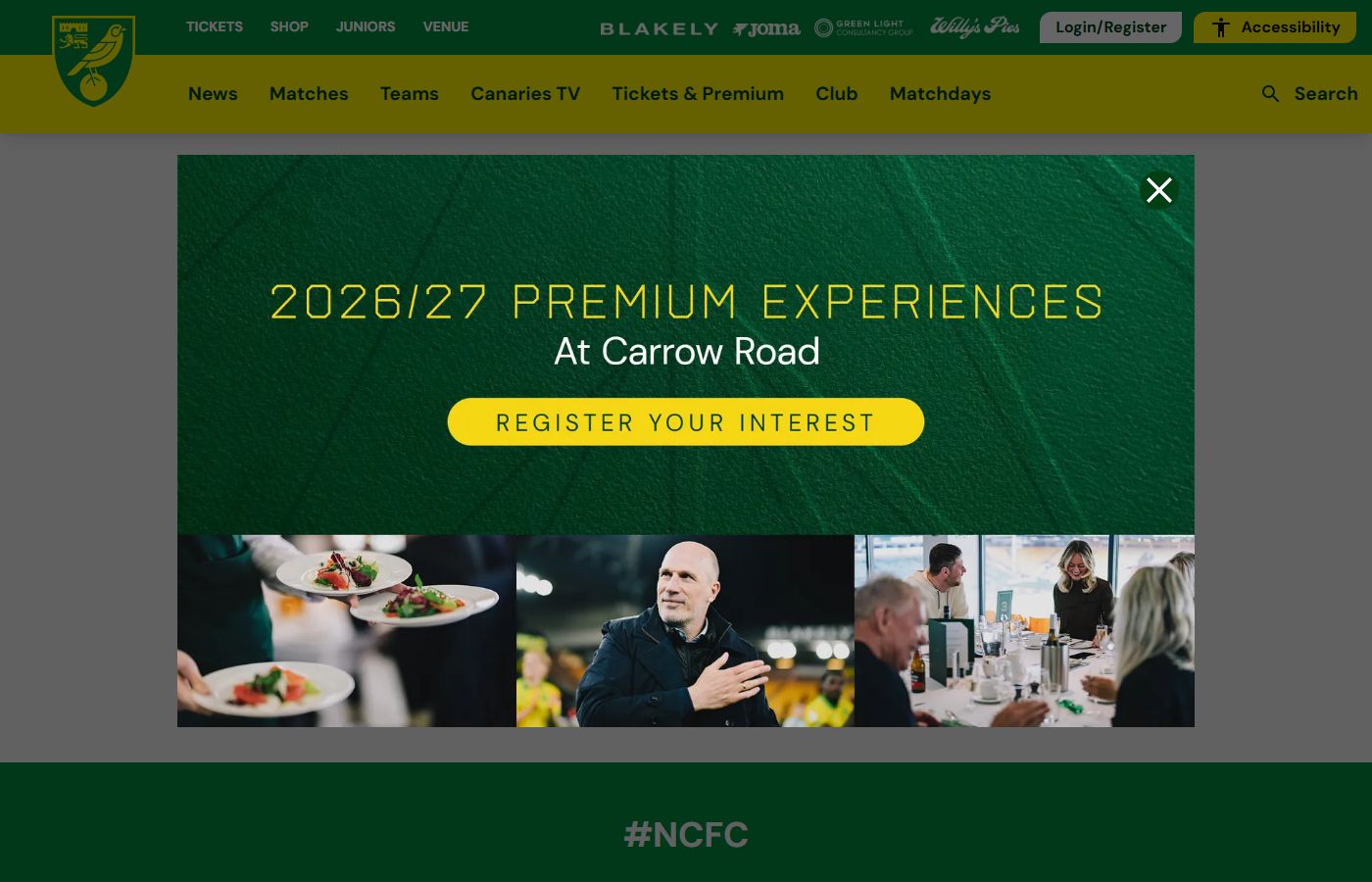 Norwich City FC – Carrow Road Hospitality