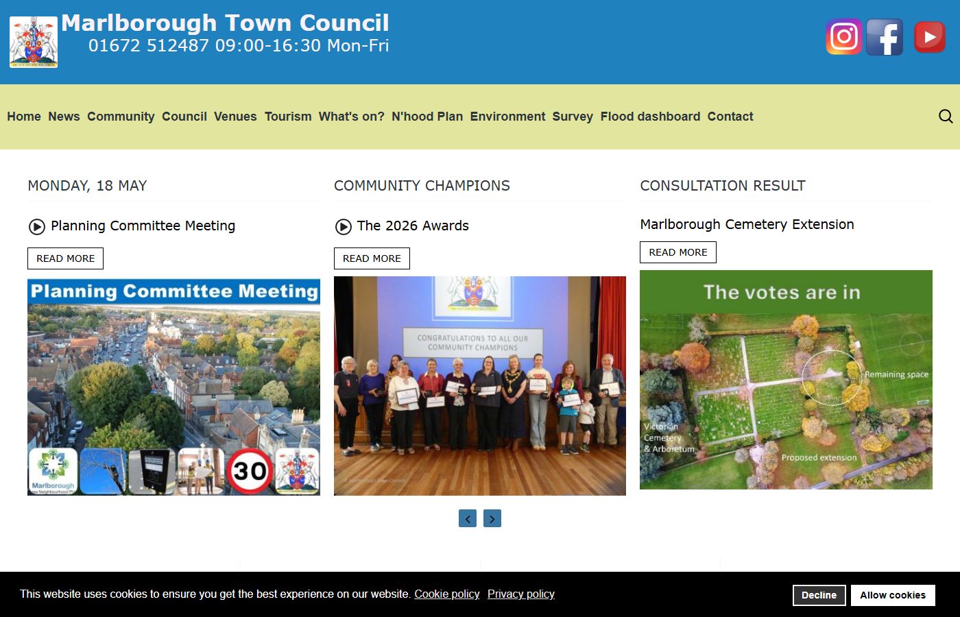 Marlborough Town Hall – Events