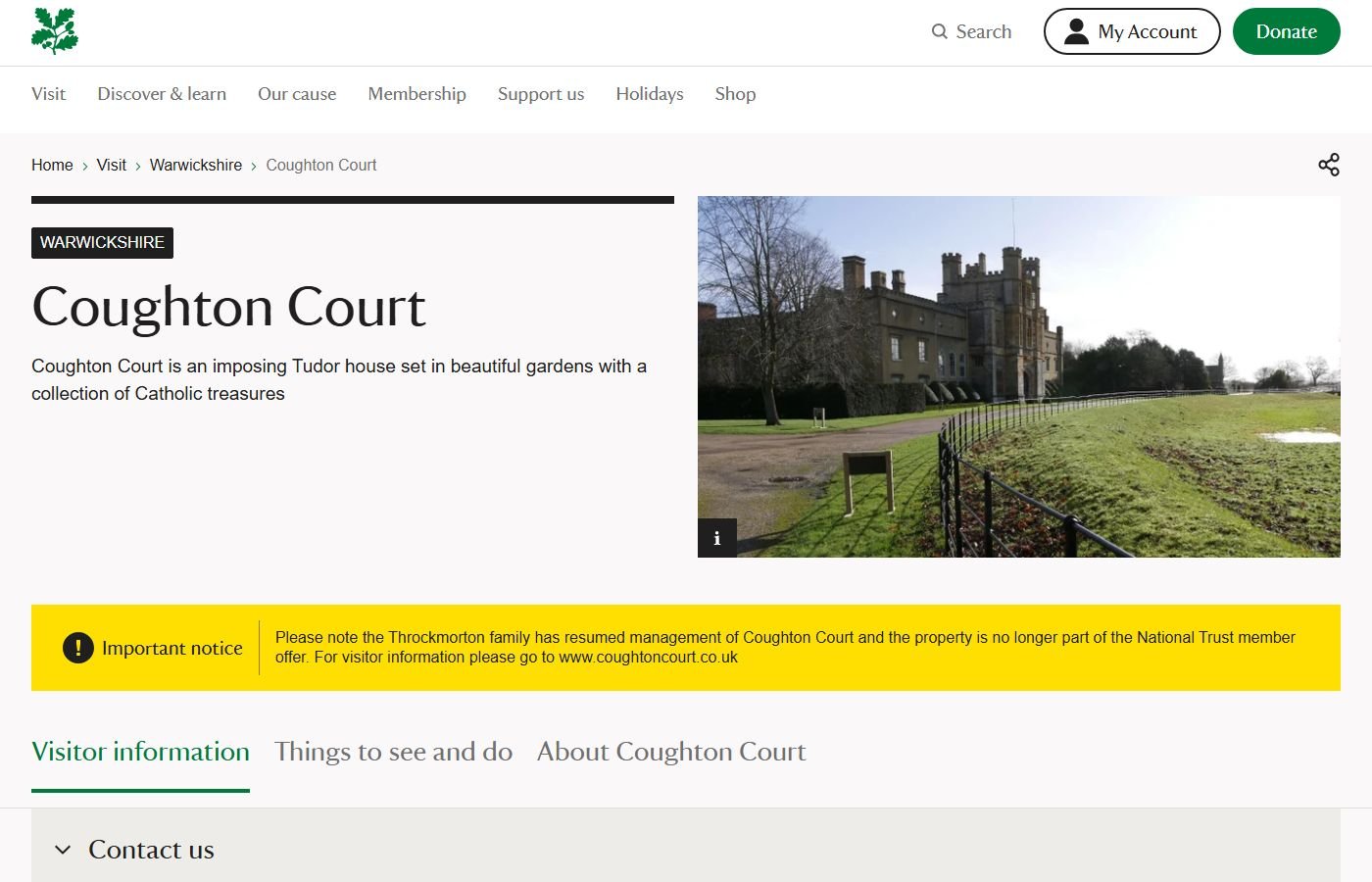 Coughton Court (National Trust) – Café